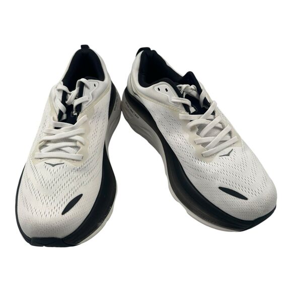 Hoka One One Bondi 8 White Black Men Runner Road Running Shoes 1123202 Sz 9D main image 5